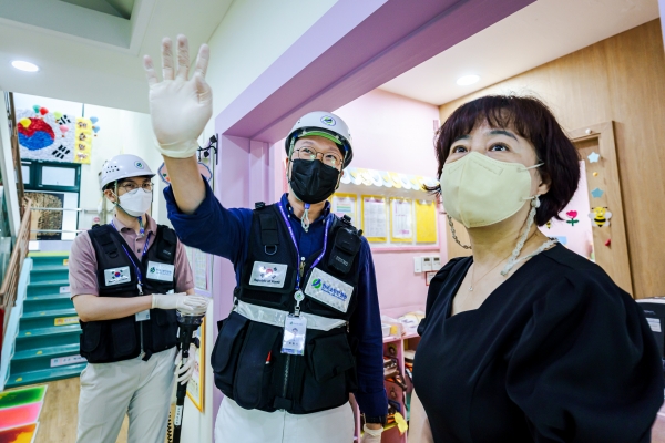 사회서비스기관 소방안전점검 지원 모습