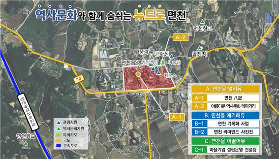 면천면 도시재생 예비사업 기본 구상도