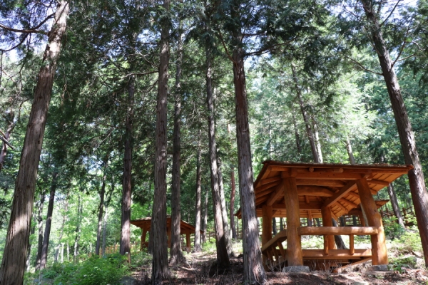 국립대운산치유의숲 나눔쉼터 전경