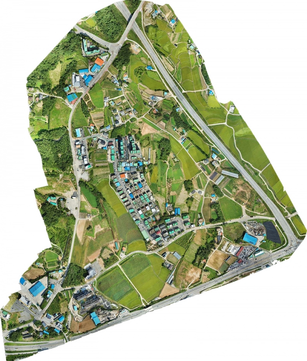 음암 도당1지구 드론 촬영 고해상도 정사영상