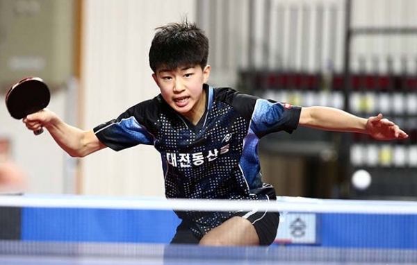 단식 우승 동산중 권혁 경기장면