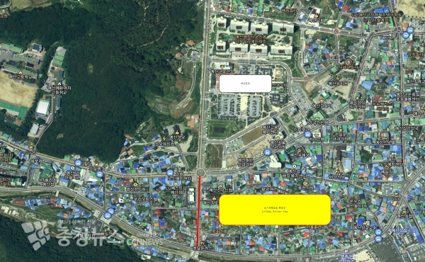 도로확포장 사업 위치도