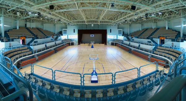 지난 8일 체육관 내부 전경.