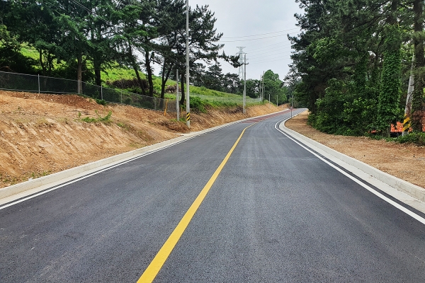 메지골선 농어촌도로 확포장 전경