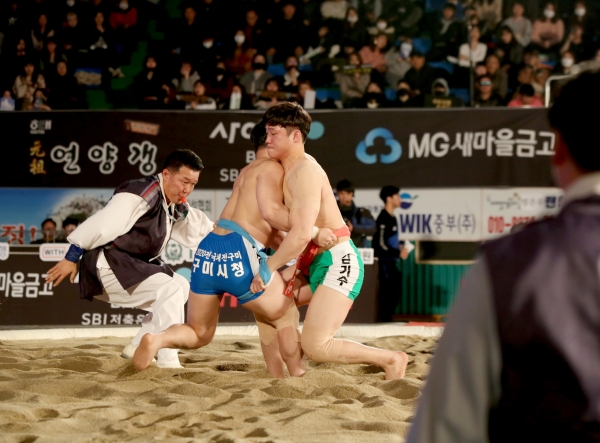 태안군 씨름단 운영 (지난 2020 설날장사 씨름대회 김기수 선수)