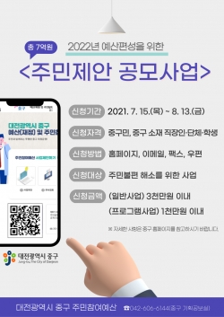 주민제안 공모사업 안내