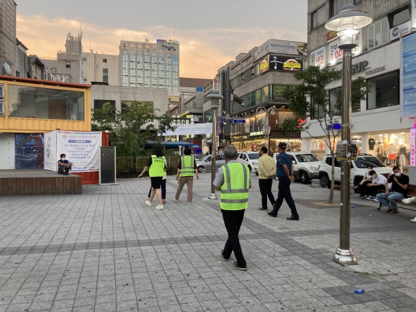 주요공원 코로나19 집중단속 모습