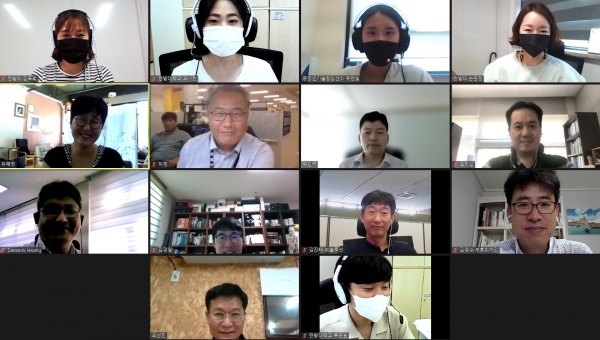 국립 한밭대학교가 지난 7월 16일부터 8월 3일까지 운영한 ‘중장년 실전창업과정’ 온라인 운영 화면