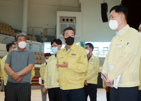 가세로 군수 준공(예정)사업장 현장방문 (태안종합실내체육관)