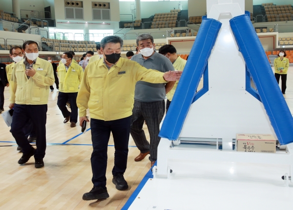 가세로 군수 준공(예정)사업장 현장방문 (태안종합실내체육관)