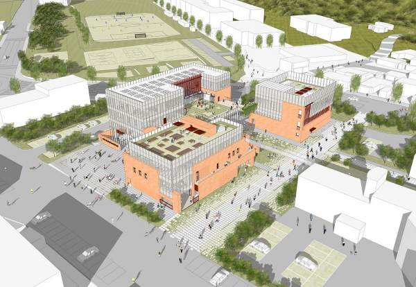 청양군 가족문화센터. 평생학습관 설계 당선작 발표-조감도