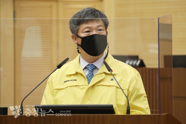 현안 질문하는 유철규 세종시의회 의원