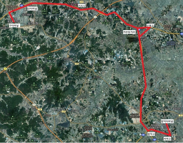 급행버스 노선(합덕고)