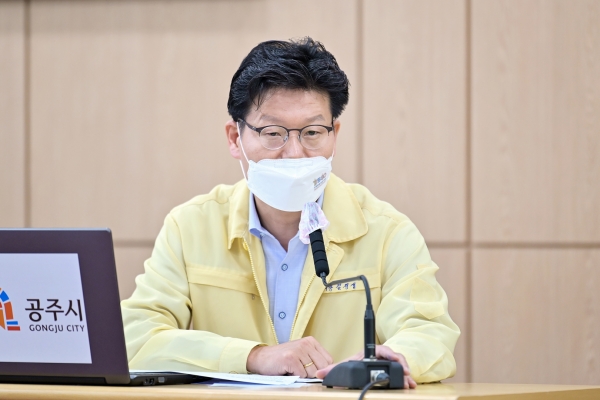 지난 30일 시청 대백제실에서 열린 9월중 업무계획보고회 개최 모습