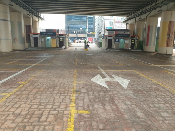 온양온천역 하부 공영주차장 사진