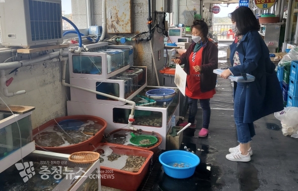 수산물 단속현장(사진=홍성군)
