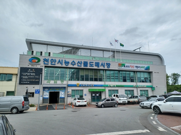 천안시 농수산물도매시장 과일동 전경