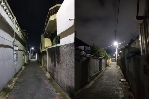 범죄등 안전취약지역 보안동 설치된 장면