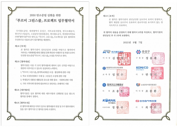 ‘푸르미 그린스쿨 프로젝트 협약서