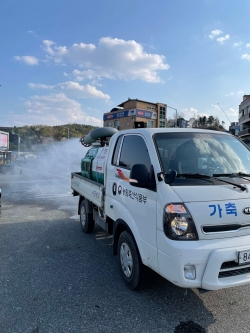 가축 방역 소독 차량 운영 모습