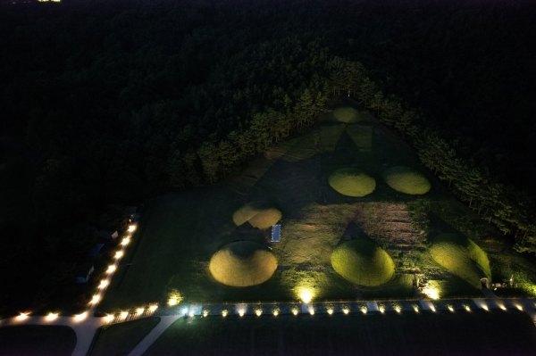 부여 왕릉원 야간전경