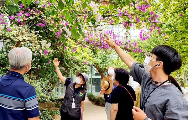 숲해설 교육 모습.