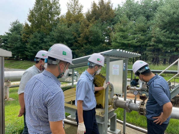 하수처리장 추석연휴 특별점검 모습