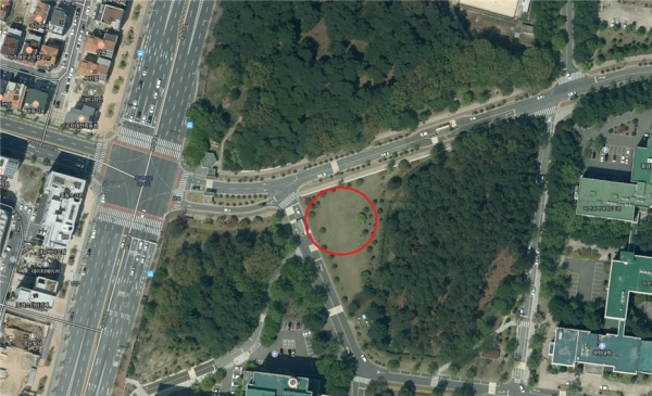 충남대 평화의 소녀상 추진위원회가 건립할 평화의 소녀상 부지.