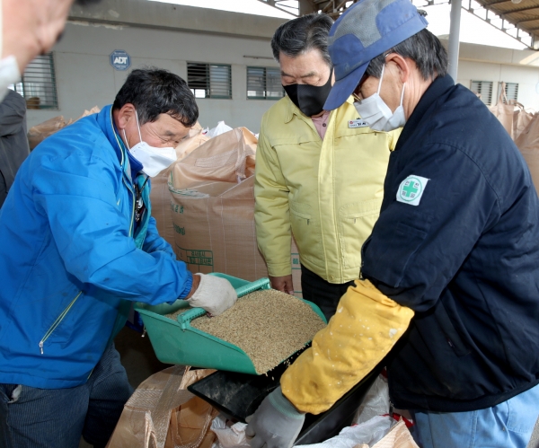 지난해 공공비축 미곡 매입 모습.