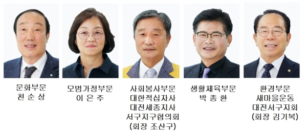 2021 자랑스런 서구인상 수상자 개인사진