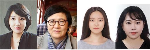 왼쪽부터 서울시립대학교 최인희 교수, 박현성 교수, 안현지 석사, 장수정 박사