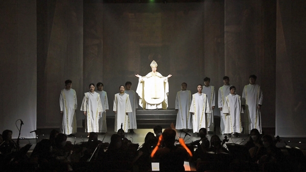 골프존 파스텔합창단은 시민마술피리 공연에 참여해 화합과 단합의 장을 펼쳤다.