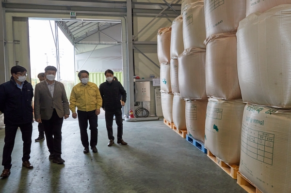 2021년산 공공비축미곡 매입 현장 방문 모습