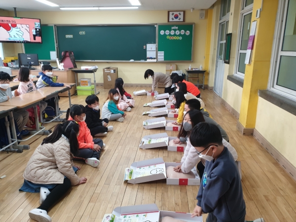 2021년 찾아가는 어린이안전체험교실 운영 장면