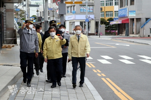 노박래 군수 현장점검 모습