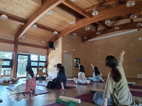 서천군 보건소, 자연 숲 태교 임산부 교실 모습