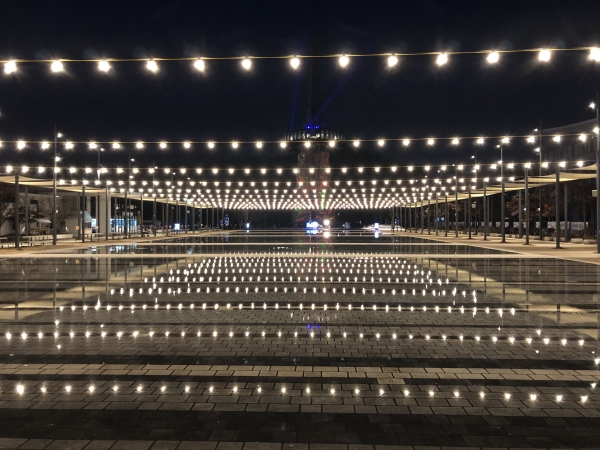 엑스포과학공원 한빛탑 물빛광장, 야간 경관조명 설치 모습