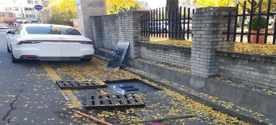 악취방지 덮개 설치모습