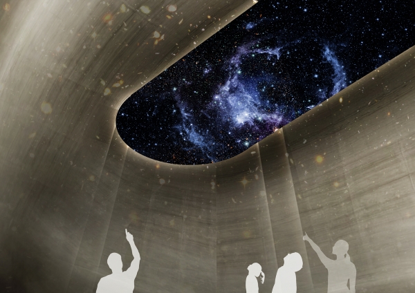 예시(밤하늘 천문영상관 천장)