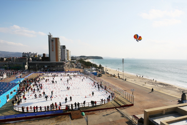 대천해수욕장 스케이트장 모습