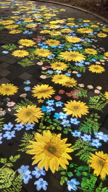 천안천 어린이공원 꽃길 조명