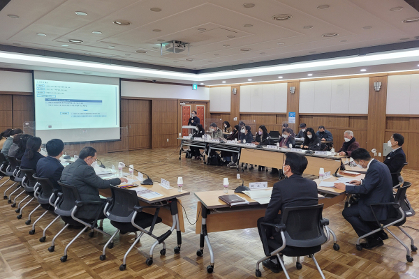 지난 22일 시청 중회의실에서 열린 도서관 중장기 발전계획 연구용역 최종보고회 모습