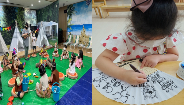 세종시 유치원 원아들이 방학 중 방과후과정에 참여하고 있다.