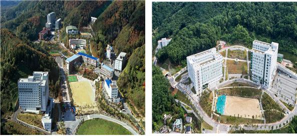 중부대 충청캠퍼스(왼쪽), 고양캠퍼스