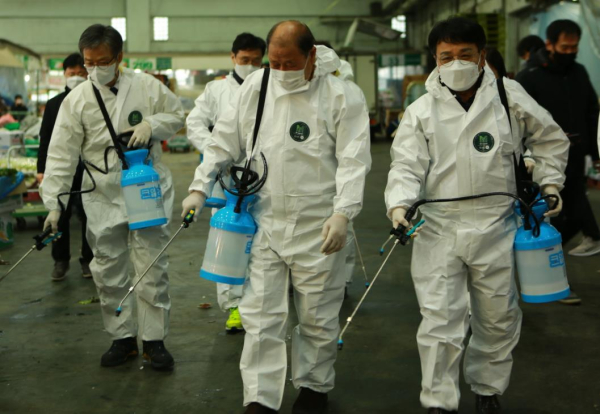 노은농수산물도매시장을 찾아 민․정․노․사 합동으로 코로나19 방역 실시