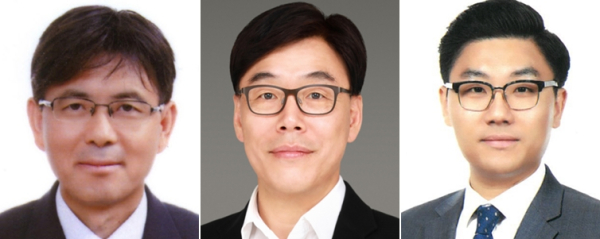 왼쪽부터 국가과학기술연구회 장병원 감사위원장, 이덕희 감사위원, 이재훈 감사위원