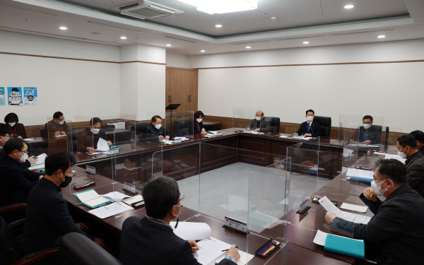 대전시의회 사무처 간부회의 모습.