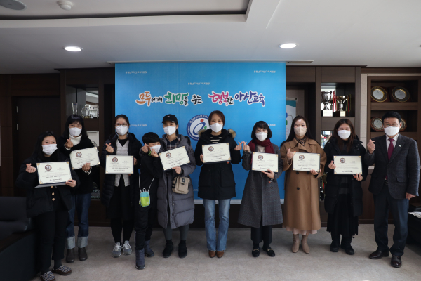 바리스타 2급 자격증 전원 합격 기념 사진