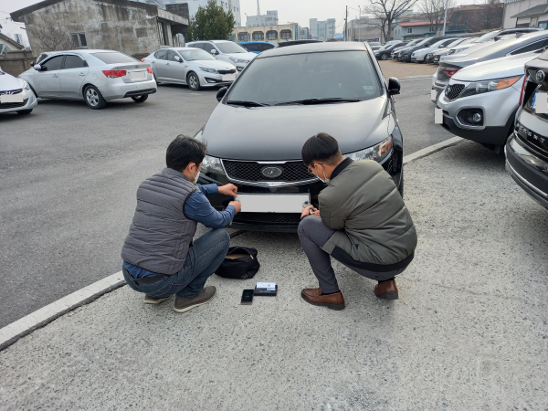 번호판 영치 현장/홍성군 제공
