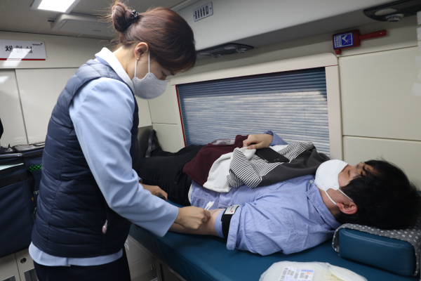 사랑나눔 헌혈 실시 장면